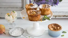 Рецепты с грушей и хлебобулочными изделиями