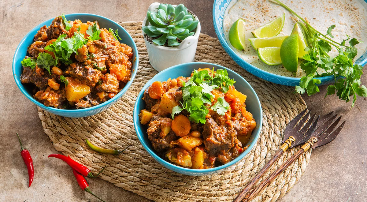 Рецепт мексиканского рагу с мясом, овощами и вареной фасолью