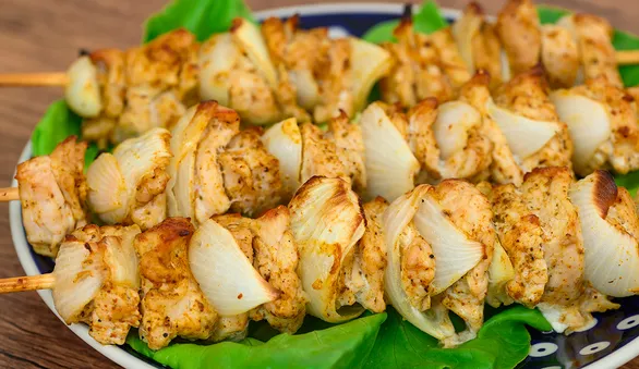 Шашлык из курицы в аэрогриле