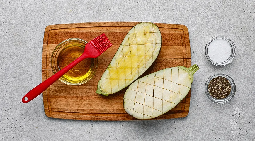 Холодный суп из баклажанов с брынзой