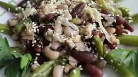 Простые рецепты с кунжутом и бобовыми