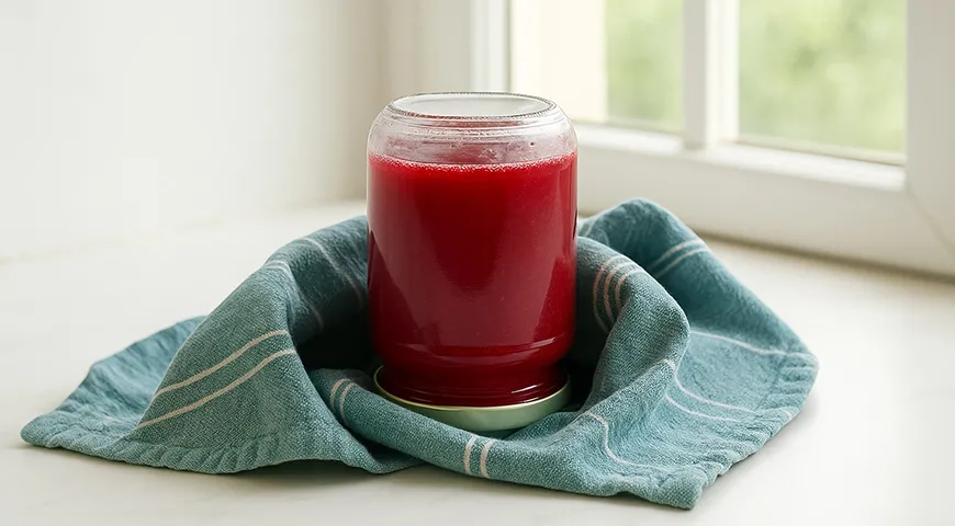 Желе-пятиминутка из красной смородины