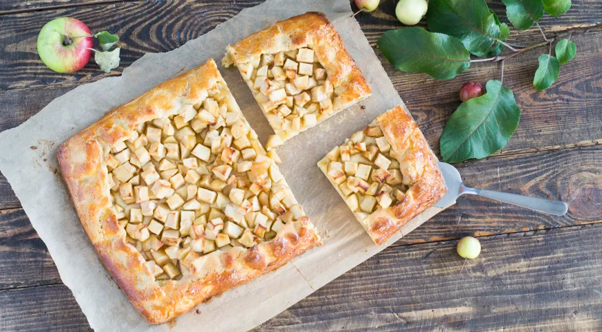 Постный песочный пирог с яблоками — рецепт с фото пошагово
