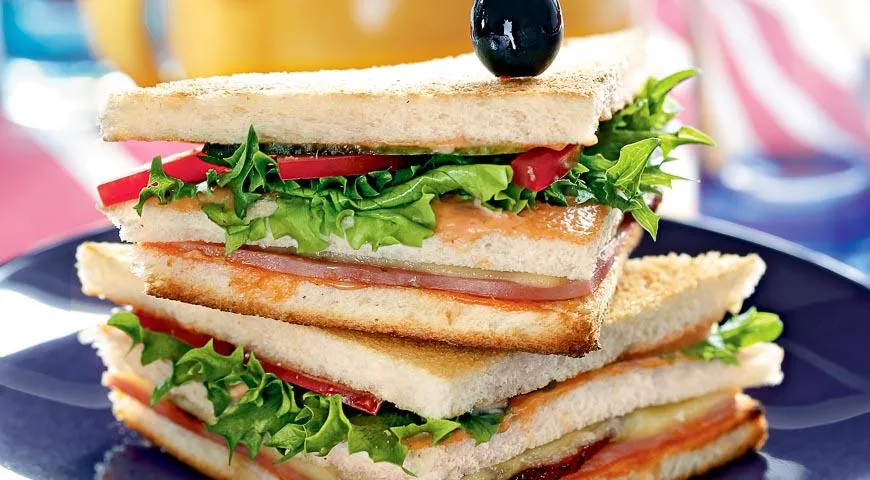 Клаб-сэндвич: рецепт с фото | Меню недели