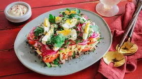 Рецепты с твёрдыми сырами, мясом и томатами