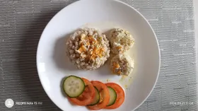 Рыбные тефтели с перловой кашей