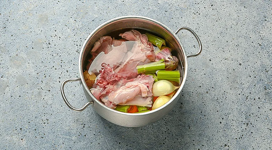 Куриный бульон из остова