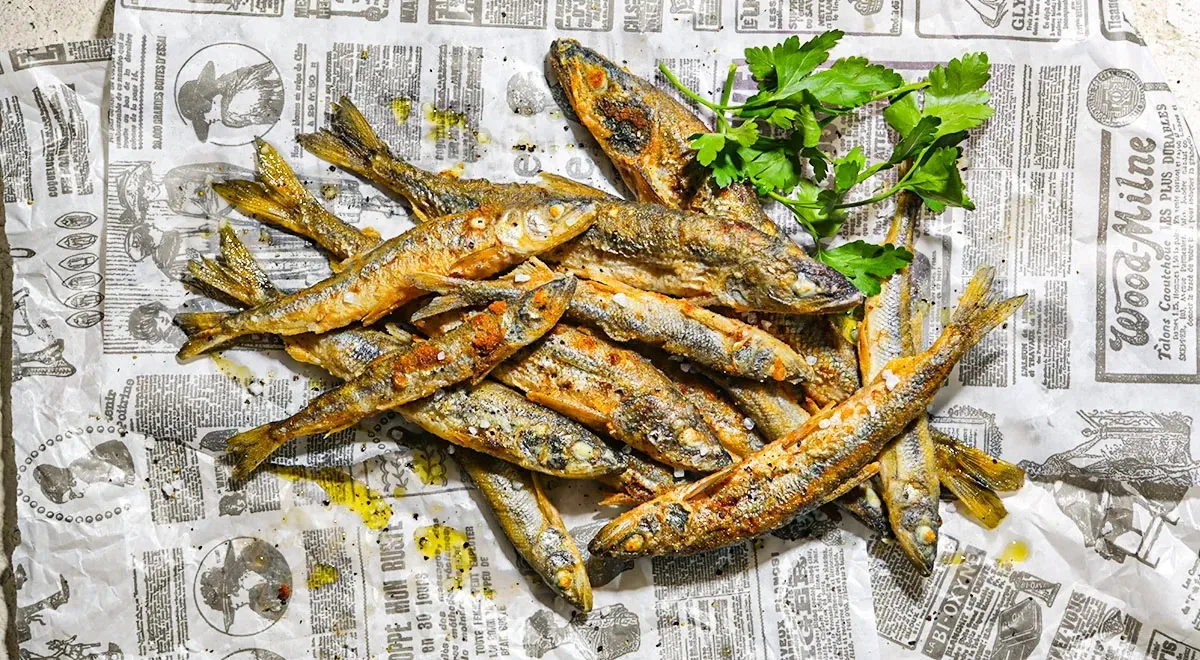 Жареная корюшка