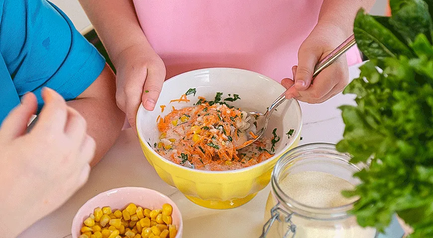 Овощные вафли с манкой