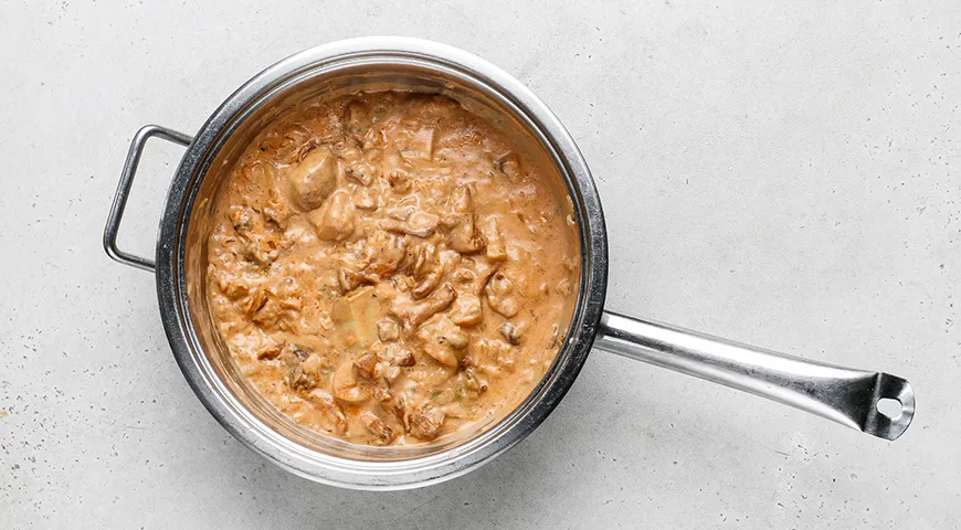 Подлива из замороженных грибов