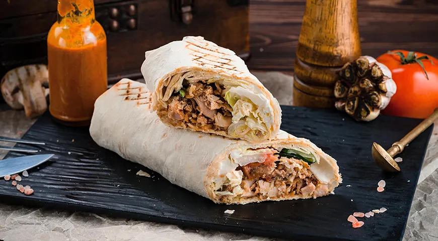 Идеальная домашняя шаурма с курицей