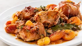 Кролик в вине с курагой
