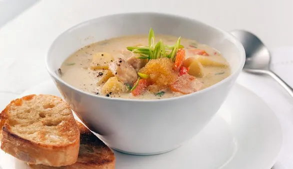 Суп с икрой мойвы