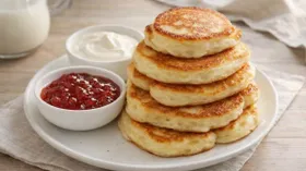 Пышные оладьи на кислом молоке с содой