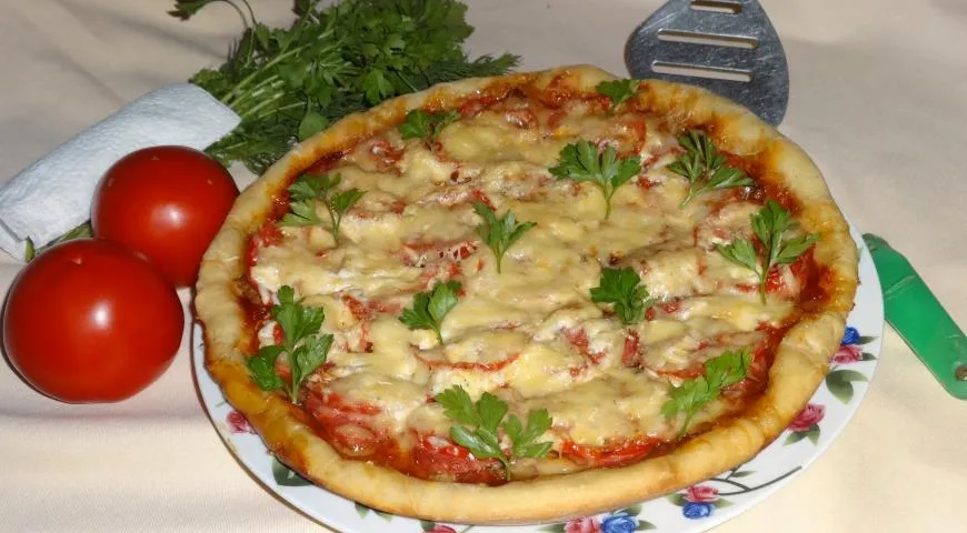 Рецепт пиццы с ветчиной