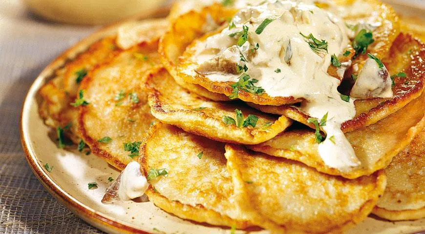 Картофельные блинчики из сырого картофеля простой рецепт с фото пошагово