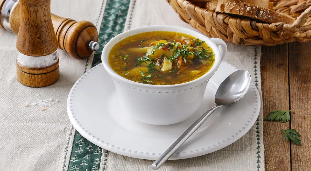 Вкусная кухня. Простые рецепты | Ингредиенты для «Бархатный грибной суп»