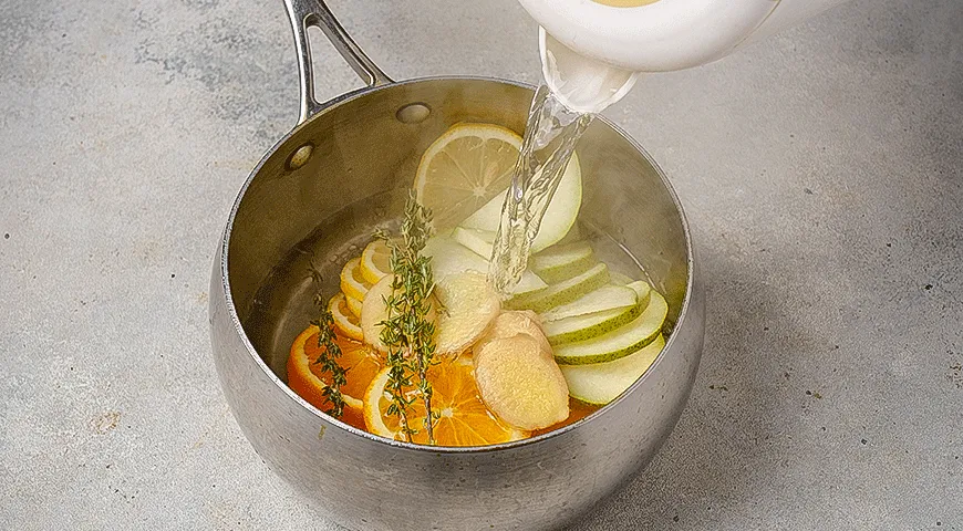 Цитрусовый чай с грушей