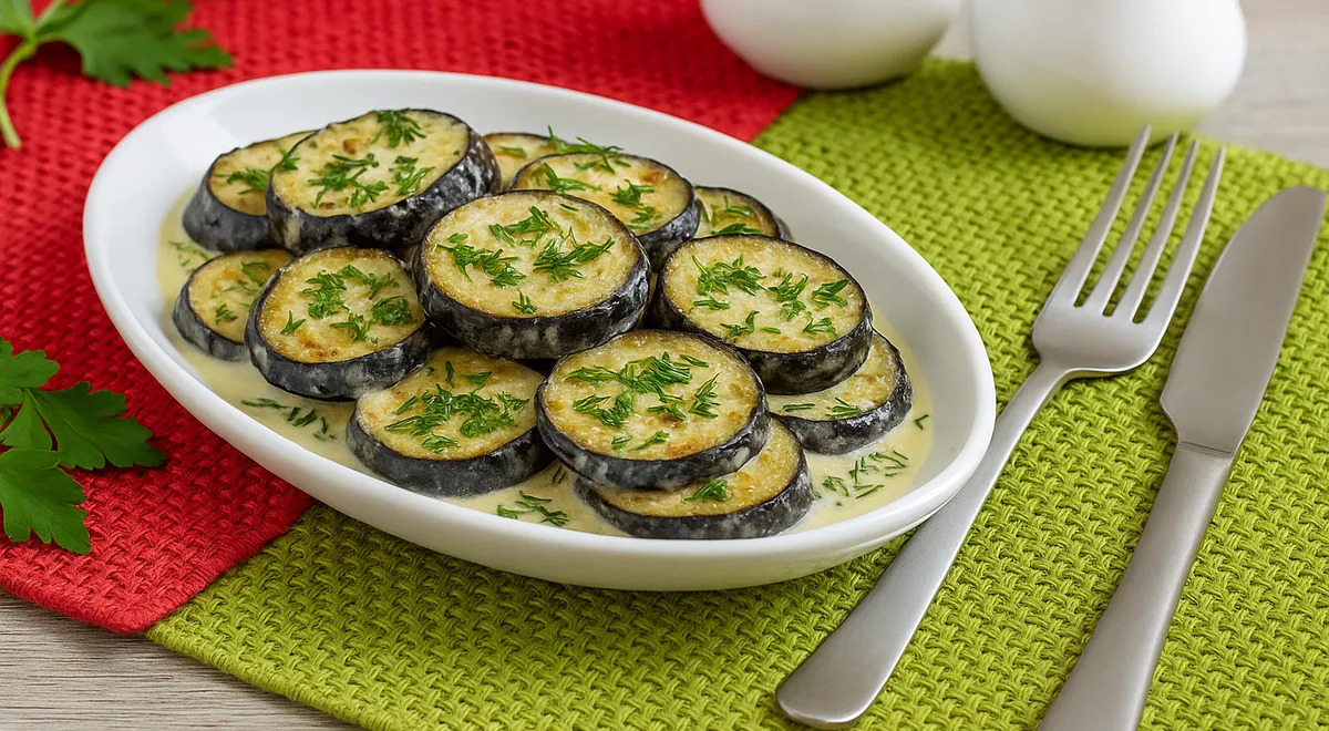 Баклажаны в сметане на сковороде