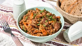 Гречка по-купечески в казане