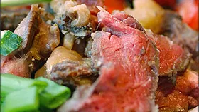 Рецепты с говядиной, огурцом и бобовыми
