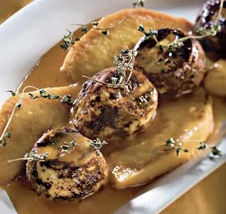 Морские гребешки с какао и апельсиновым соусом