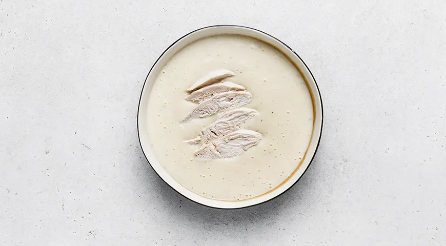 Картофельный крем-суп с сыром и молоком