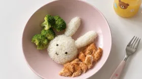 Нежная рыбка с рисом и брокколи