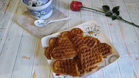 Творожные вафли с тыквой и яблоком