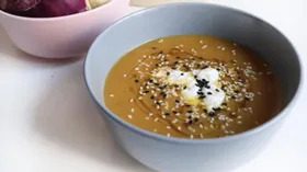 Чудесный суп с чечевицей, кольраби и сельдереем