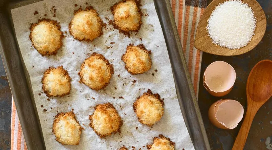 Французское кокосовое печенье без муки