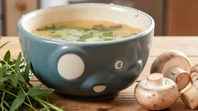 Сырный суп с курицей и грибами