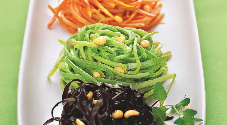 Спагетти цветные из овощей