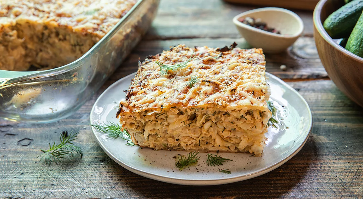 Запеканка с капустой и яйцом