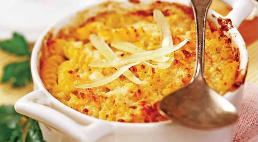 Гратен из курицы с макаронами