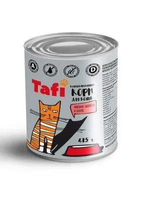 TAFI/TOM CAT Корм для кошек, мясное ассорти 415 г