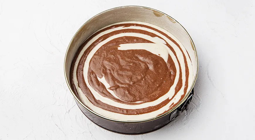 Манник «Зебра» на кефире без яиц