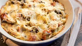 Рецепты с грибами, сыром Моцарелла и макаронами