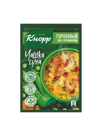 KNORR ЧАШКА СУПА Суп Горох с сухариками 21г