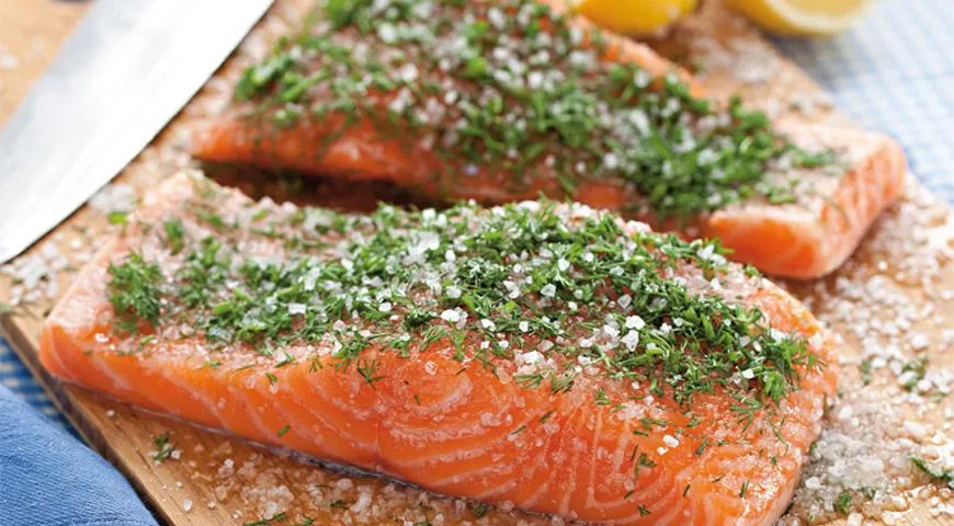 Рецепт гравлакса из семги