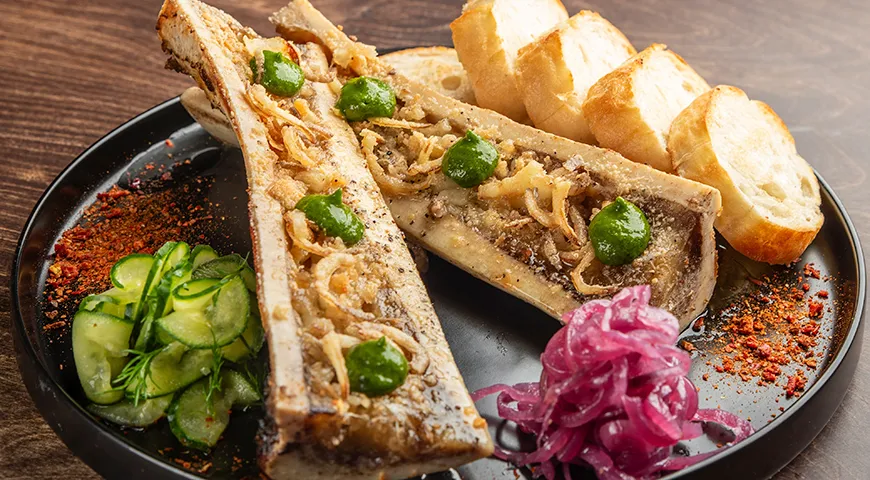 Фаршированные говяжьи кости