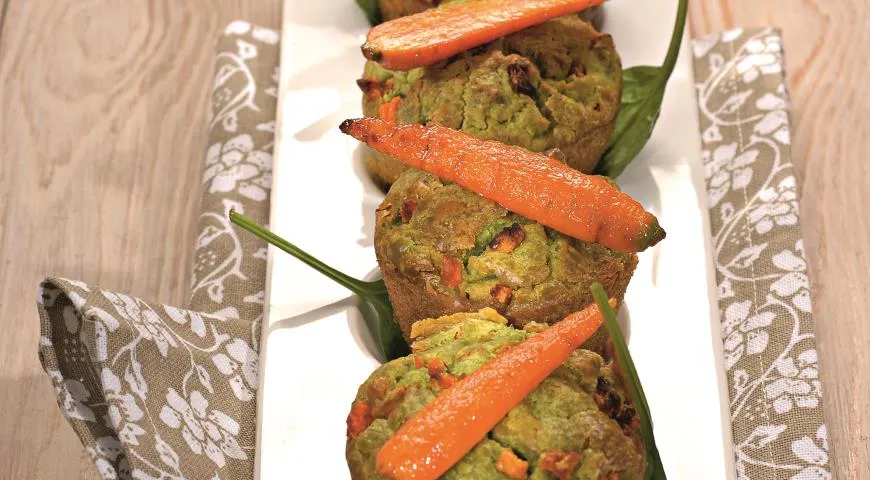 Морковные кексы с пармезаном