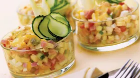 Простые рецепты с огурцом и ветчиной