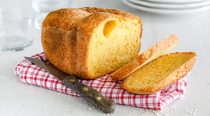 Хлеб с сыром и кунжутом