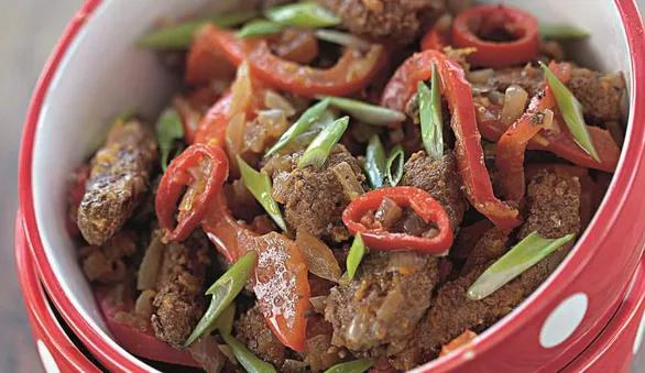 Жареная говяжья печенка