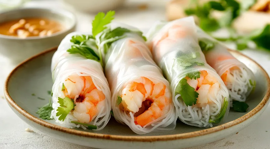 Спринг-роллы с креветками