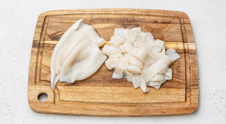 Паста с кальмарами в сливочном соусе