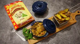 Тушеная куриная печень