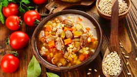 Рассольник с перловкой на зиму