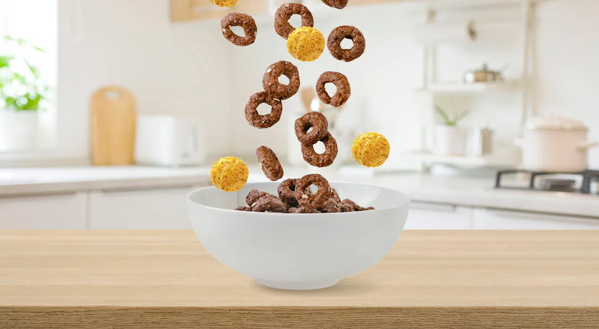 Готовые сухие завтраки с упаковкой от ИИ